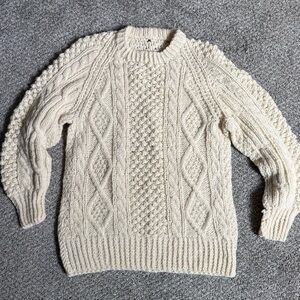 Hand-made Irish wool knit fisherman’s sweater